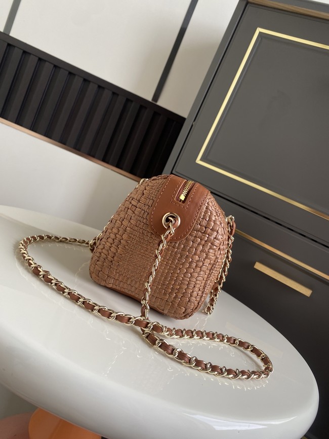 CHANEL Small Bowling Bag AS4474 tan