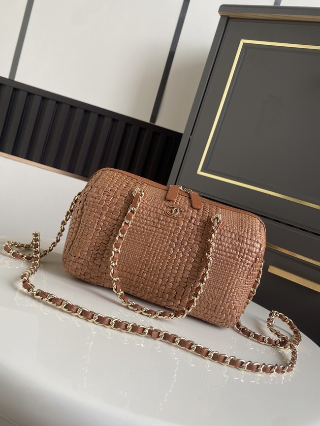 CHANEL Small Bowling Bag AS4474 tan