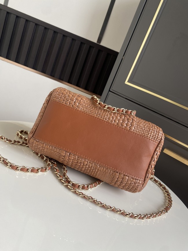 CHANEL Small Bowling Bag AS4474 tan