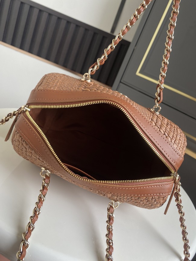 CHANEL Small Bowling Bag AS4474 tan