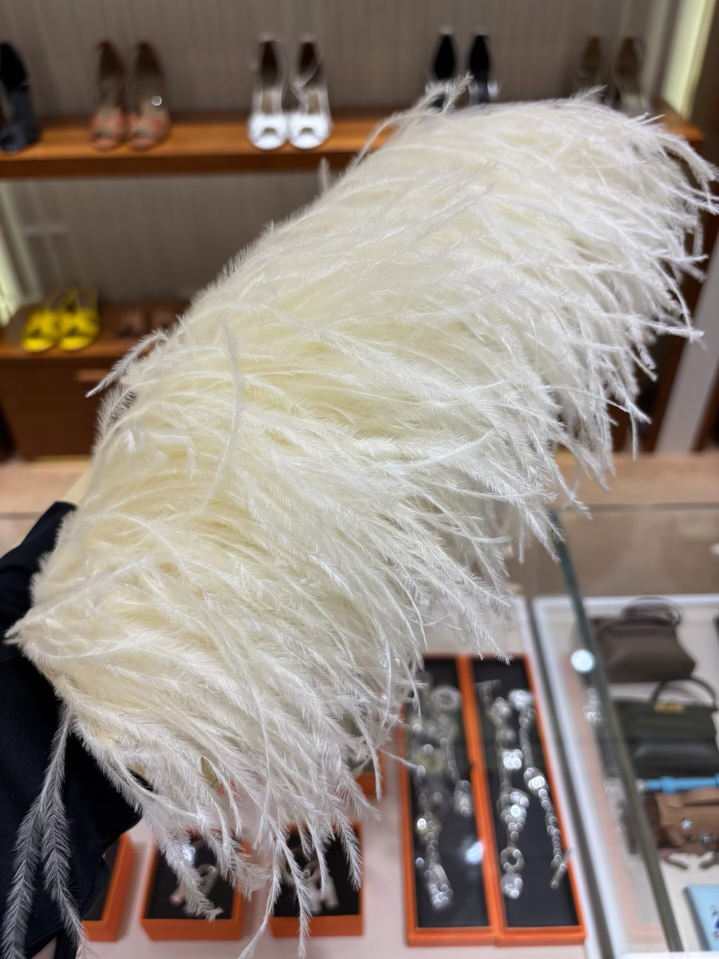 Hermes Kelly Elan Original Crocodile Leather Ostich Feathers Bag 83210 Cream Hermes Kelly Elan Original Crocodile Leather Ostich Feathers Bag 83210 Cream