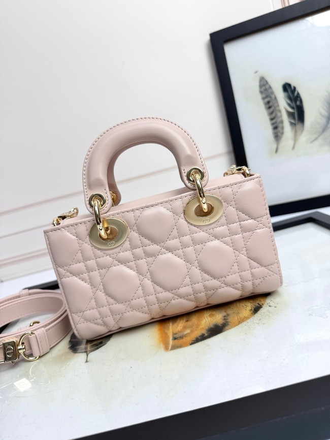 Dior Mini Lady D-Joy Bag Cannage Lambskin M0636O Soupir Pink
