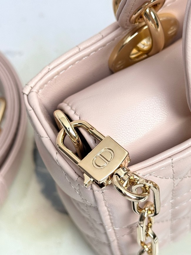 Dior Mini Lady D-Joy Bag Cannage Lambskin M0636O Soupir Pink