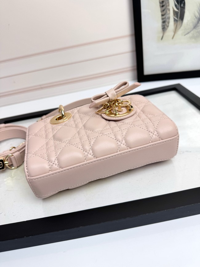 Dior Mini Lady D-Joy Bag Cannage Lambskin M0636O Soupir Pink
