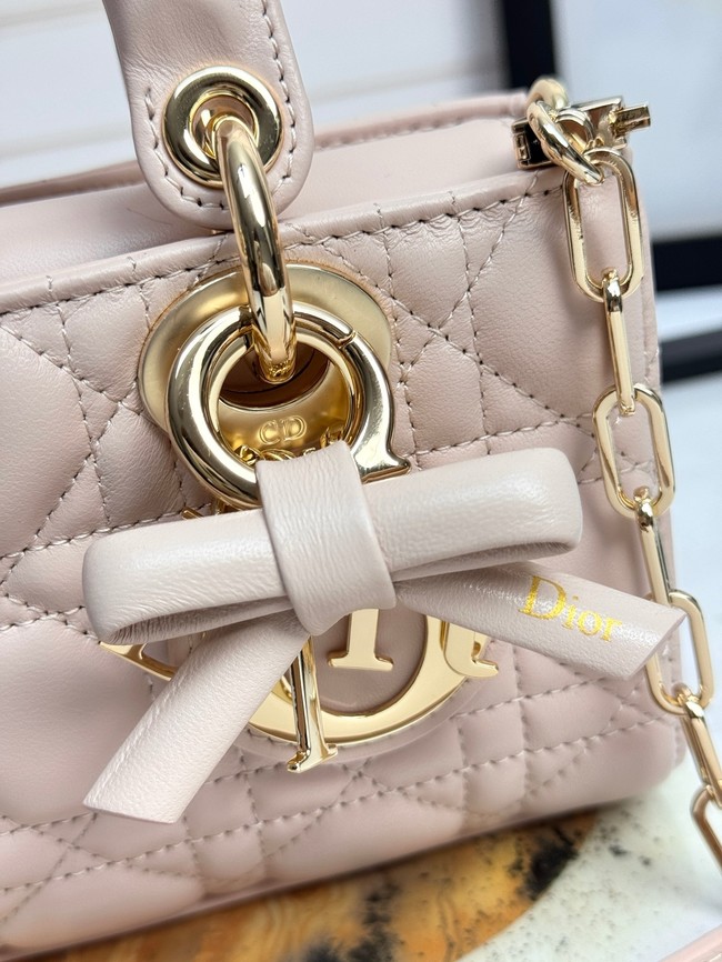Dior Mini Lady D-Joy Bag Cannage Lambskin M0636O Soupir Pink