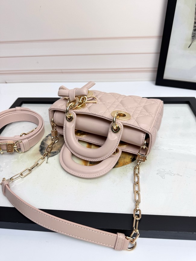 Dior Mini Lady D-Joy Bag Cannage Lambskin M0636O Soupir Pink