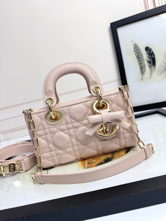 Dior Mini Lady D-Joy Bag Cannage Lambskin M0636O Soupir Pink