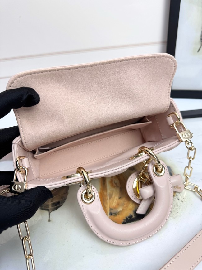 Dior Mini Lady D-Joy Bag Cannage Lambskin M0636O Soupir Pink