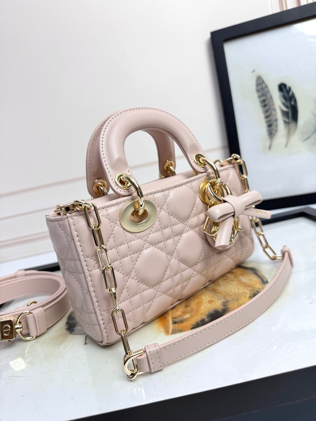 Dior Mini Lady D-Joy Bag Cannage Lambskin M0636O Soupir Pink