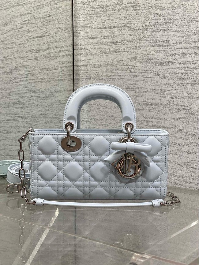 Dior Mini Lady D-Joy Bag Cannage Lambskin M0636O ice blue