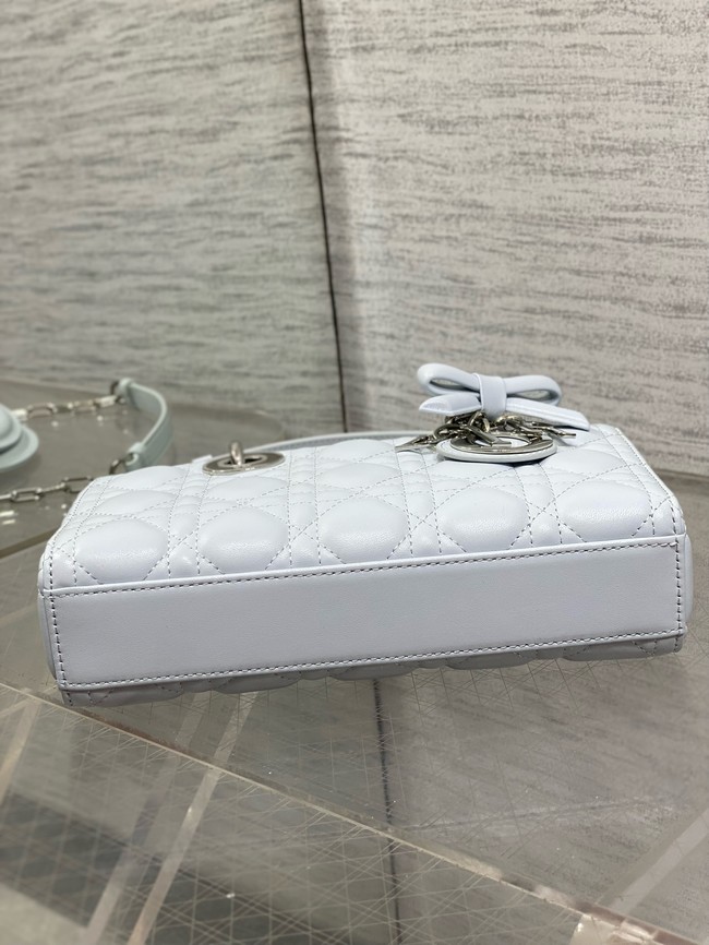 Dior Mini Lady D-Joy Bag Cannage Lambskin M0636O ice blue