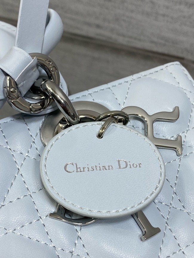 Dior Mini Lady D-Joy Bag Cannage Lambskin M0636O ice blue