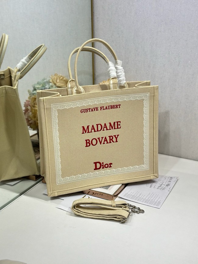 Medium Dior Book Tote with Strap M1354PE Beige and Red