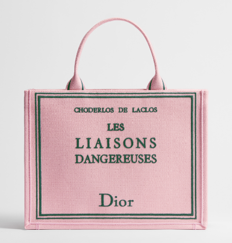 Medium Dior Book Tote with Strap M1354PE Pink and Green