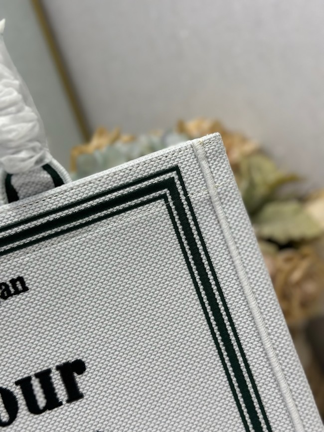 Medium Dior Book Tote with Strap M1354PE white
