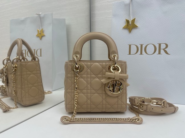Mini Lady Dior Bag with Chain Cannage Lambskin M0505OU Trench