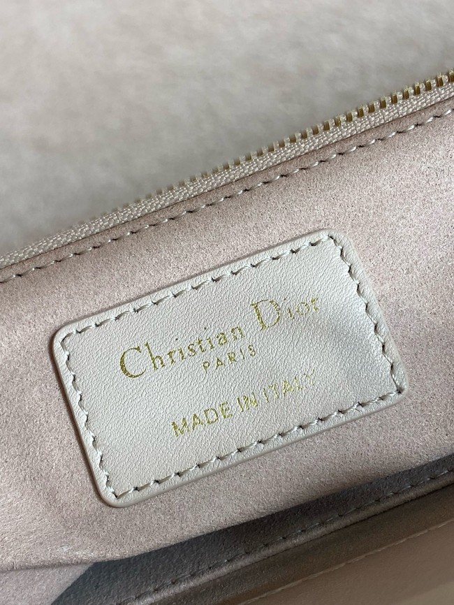 Small Lady Dior Bag with Strap Cannage Lambskin M0531OU Soupir Pink