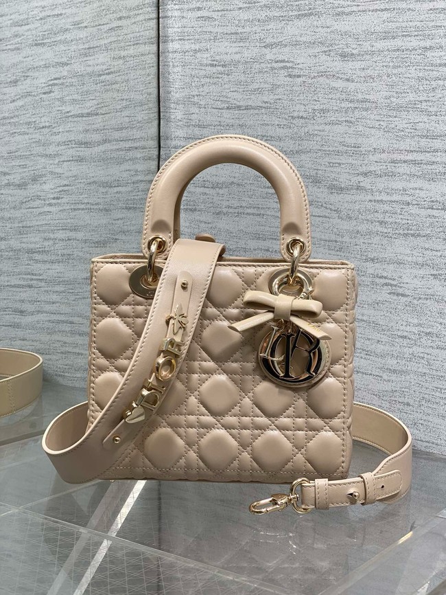 Small Lady Dior Bag with Strap Cannage Lambskin M0531OU Trench