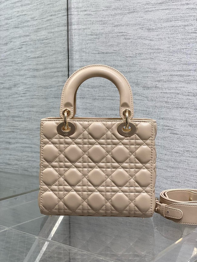 Small Lady Dior Bag with Strap Cannage Lambskin M0531OU Trench