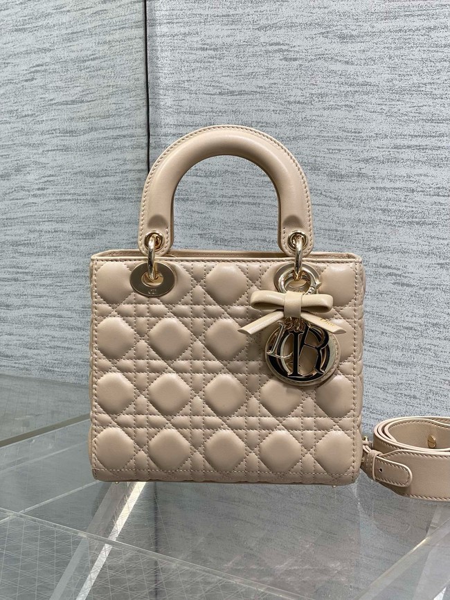 Small Lady Dior Bag with Strap Cannage Lambskin M0531OU Trench