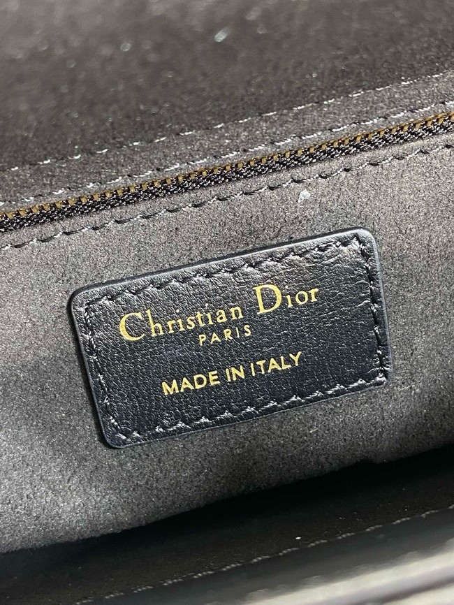 Small Lady Dior Bag with Strap Cannage Lambskin M0531OU black