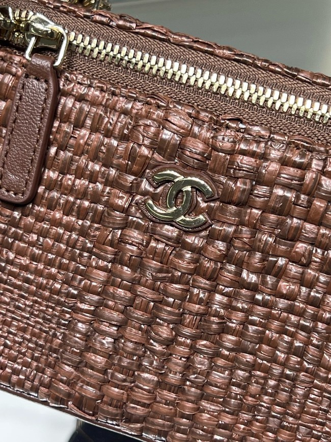 CHANEL Classic Long Vanity with Chain AP1341 dark brown