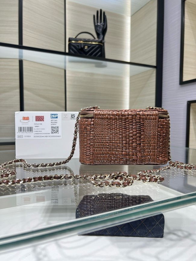 CHANEL Classic Long Vanity with Chain AP1341 dark brown