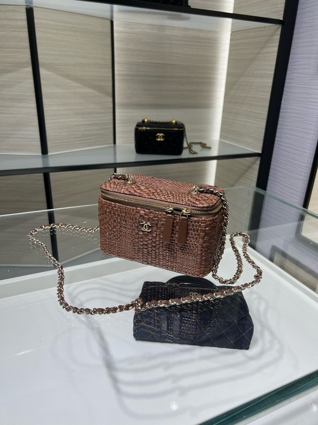 CHANEL Classic Long Vanity with Chain AP1341 dark brown
