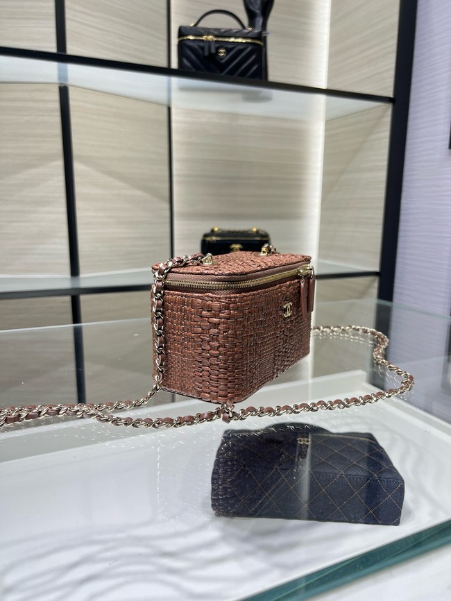 CHANEL Classic Long Vanity with Chain AP1341 dark brown