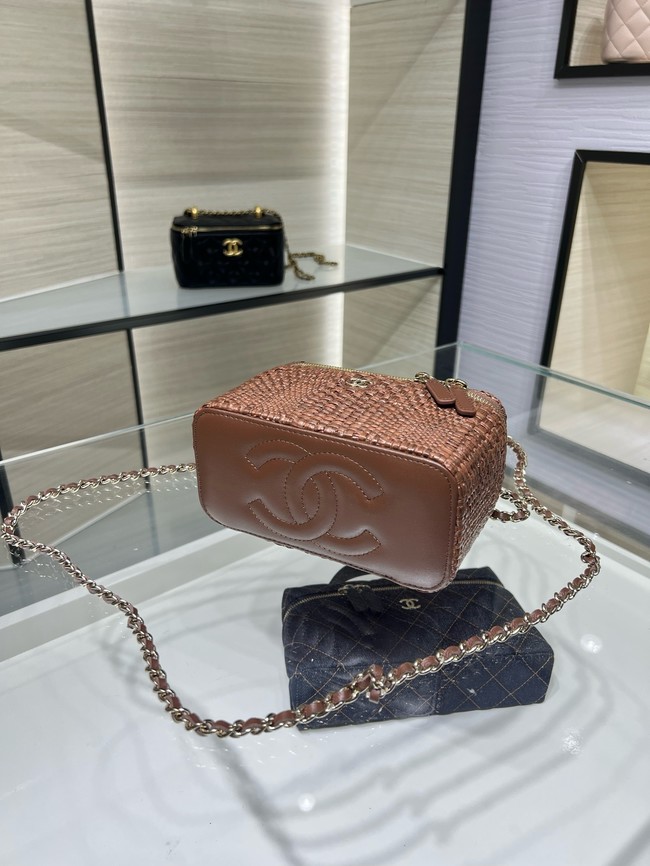 CHANEL Classic Long Vanity with Chain AP1341 dark brown