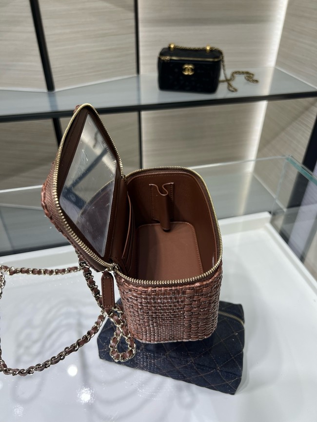 CHANEL Classic Long Vanity with Chain AP1341 dark brown