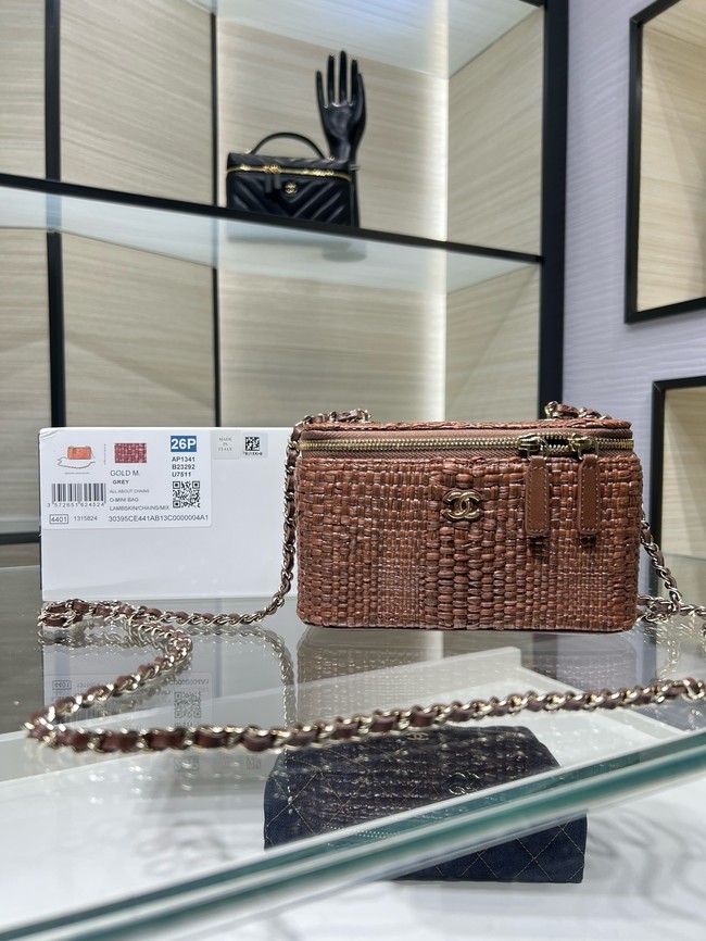 CHANEL Classic Long Vanity with Chain AP1341 dark brown