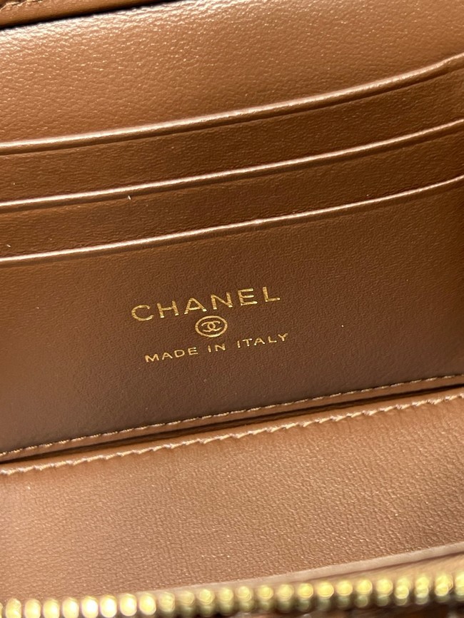 CHANEL Classic Long Vanity with Chain AP1341 dark brown