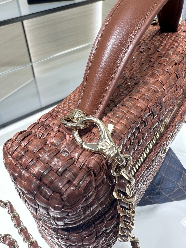 CHANEL Classic Vanity with Chain AP4385 Brown