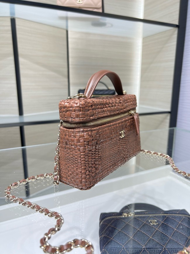CHANEL Classic Vanity with Chain AP4385 Brown