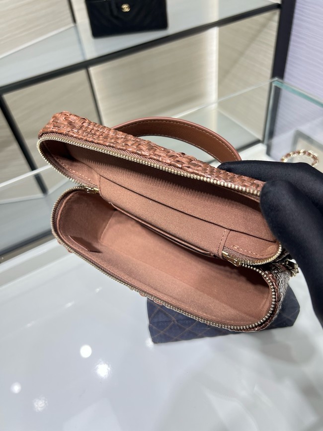 CHANEL Classic Vanity with Chain AP4385 Brown