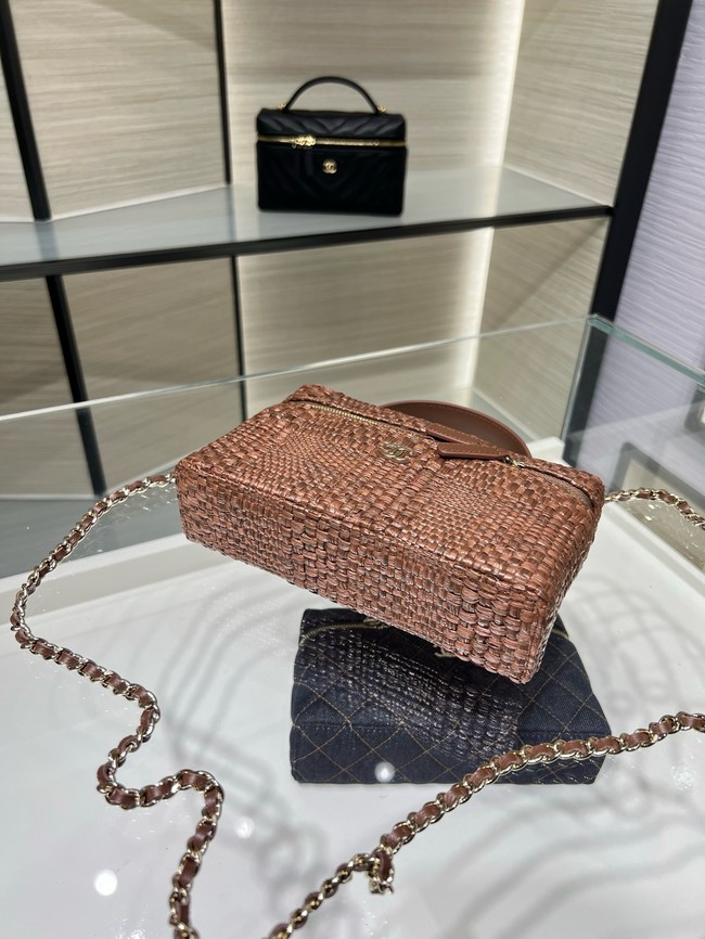 CHANEL Classic Vanity with Chain AP4385 Brown