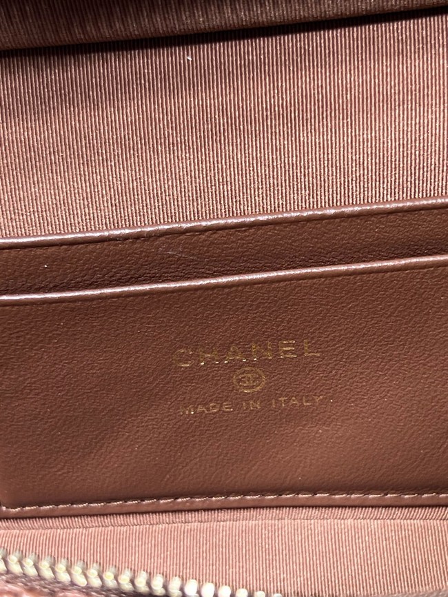 CHANEL Classic Vanity with Chain AP4385 Brown