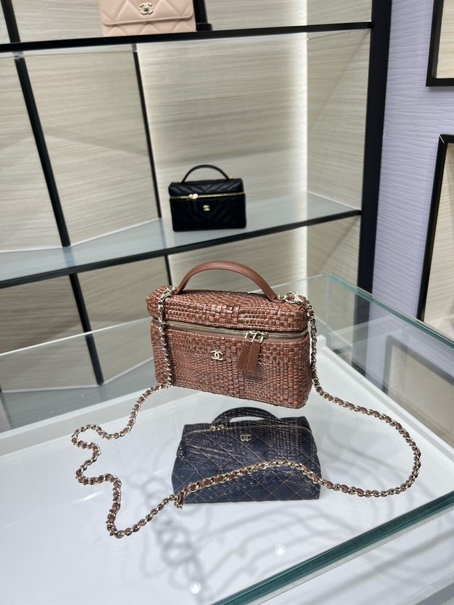 CHANEL Classic Vanity with Chain AP4385 Brown