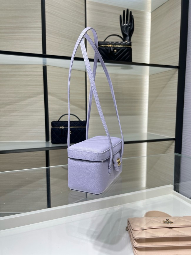 CHANEL Long Vanity with Leather Strap AP5067 Light purple