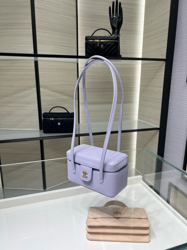 CHANEL Long Vanity with Leather Strap AP5067 Light purple