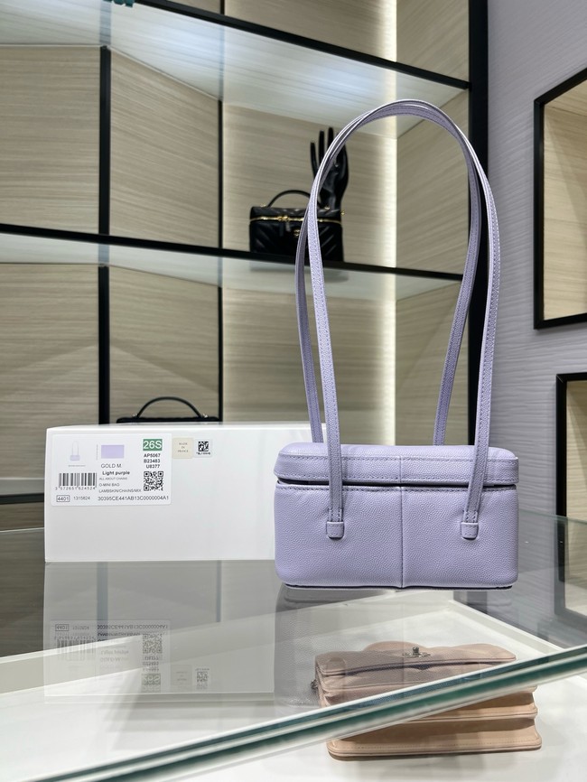 CHANEL Long Vanity with Leather Strap AP5067 Light purple