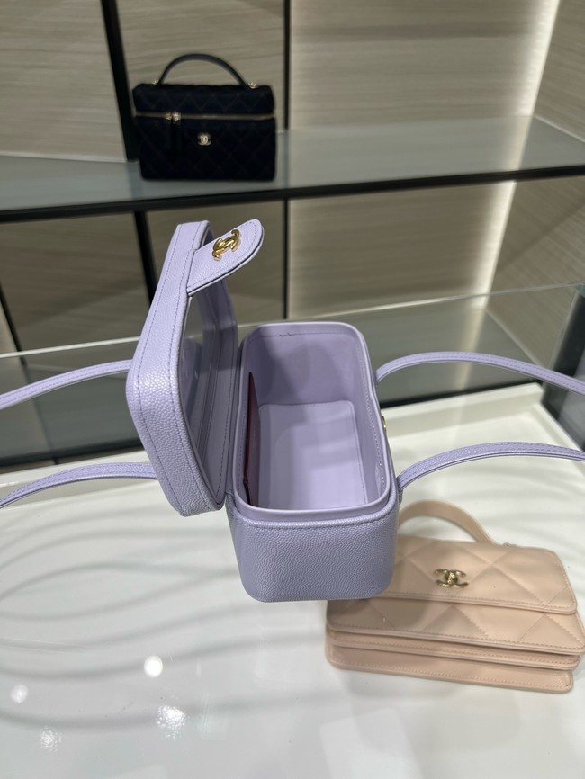 CHANEL Long Vanity with Leather Strap AP5067 Light purple