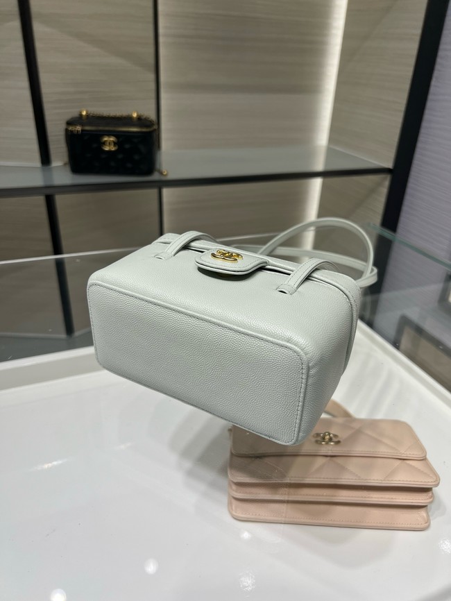 CHANEL Long Vanity with Leather Strap AP5067 light gray