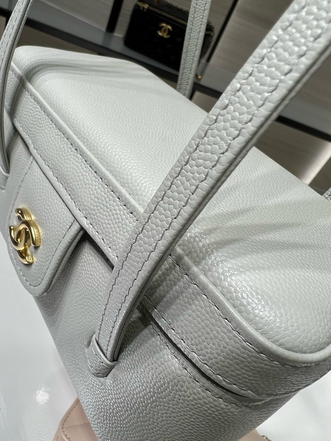 CHANEL Long Vanity with Leather Strap AP5067 light gray