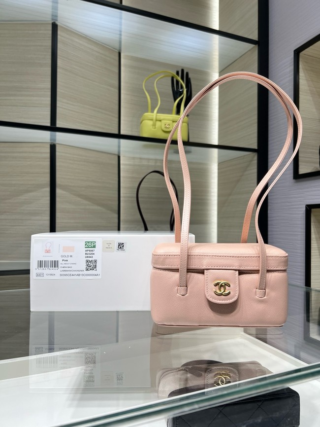 CHANEL Long Vanity with Leather Strap AP5067 pink