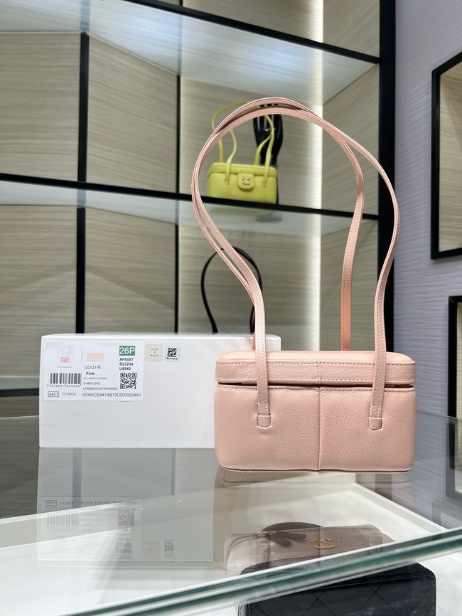 CHANEL Long Vanity with Leather Strap AP5067 pink
