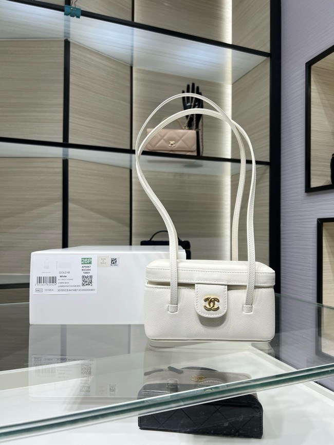 CHANEL Long Vanity with Leather Strap AP5067 white