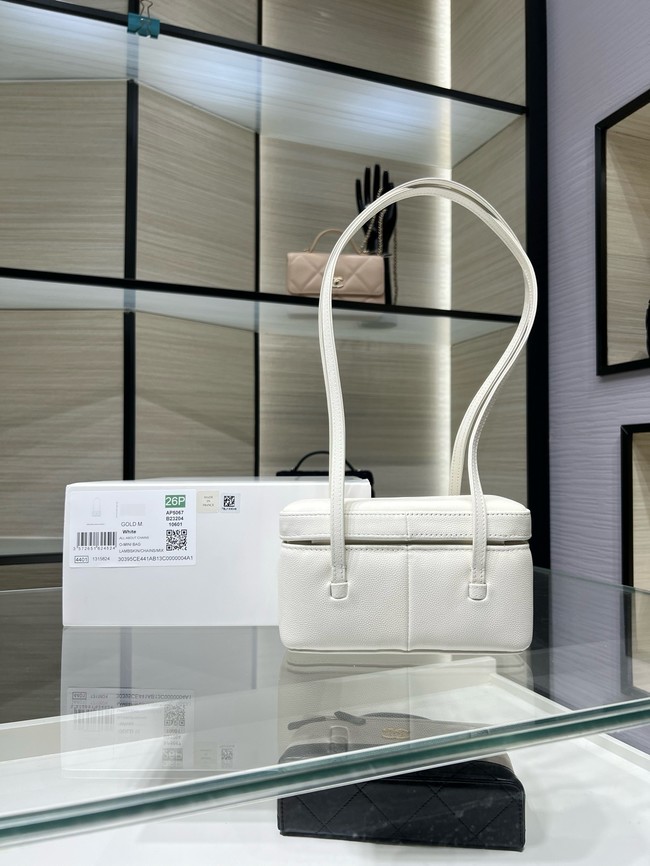 CHANEL Long Vanity with Leather Strap AP5067 white