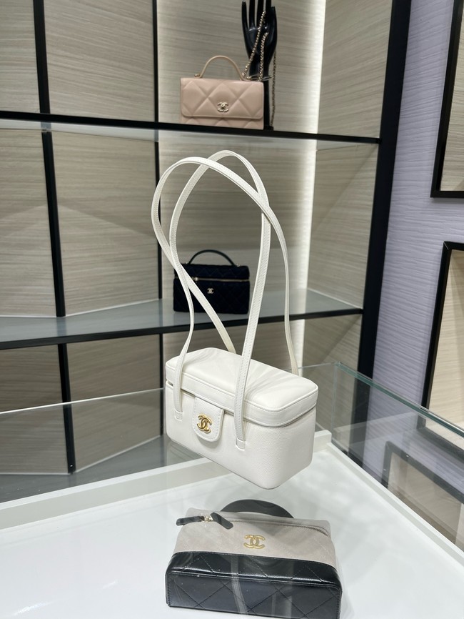 CHANEL Long Vanity with Leather Strap AP5067 white